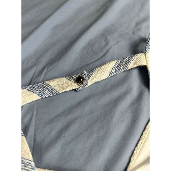 Line & Dot Kelly Mini Mini Dress in Sky Striped Size L Open Back Sexy Chic - Picture 8 of 12